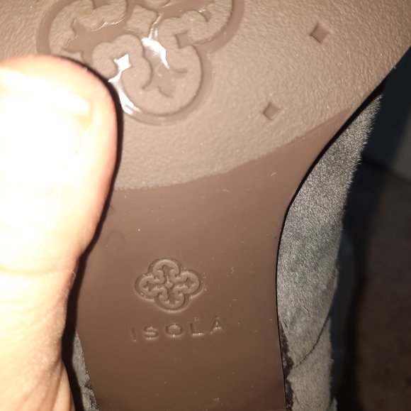 Isola sz 6.5M gray leather boot - Picture 7 of 9